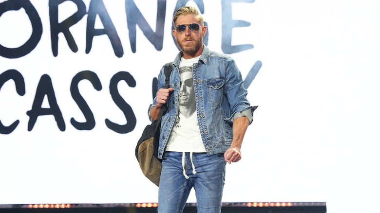 Orange Cassidy making his entrance 