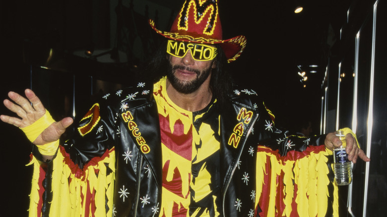 American wrestler 'Macho Man' Randy Savage attending the NATPE Convention in Las Vegas, January 21st 1995.