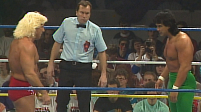 Ricky Steamboat stares down Ric Flair