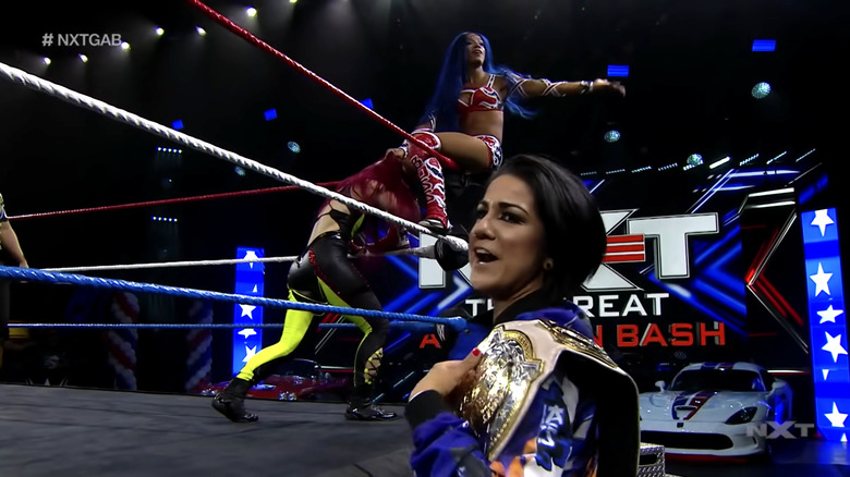 Bayley gloats as Sasha Banks gets the better of Io Shirai
