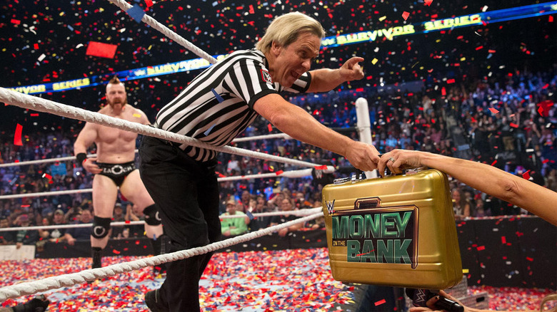 Sheamus cashing in money in the bank