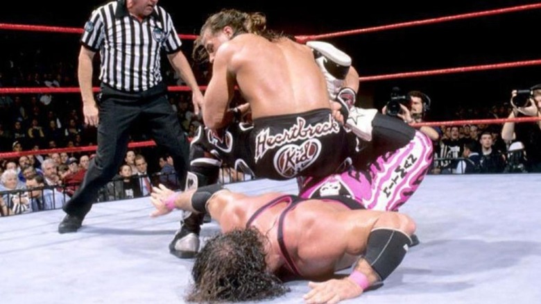 Shawn Michaels and Bret Hart at WWE Survivor Series 1997