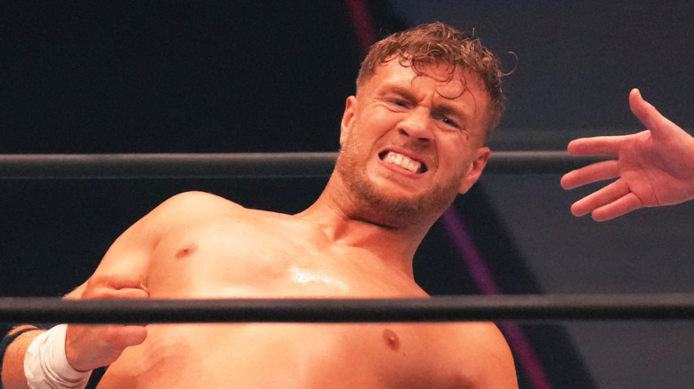 Will Ospreay grimaces