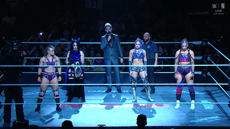 All four women in the ring