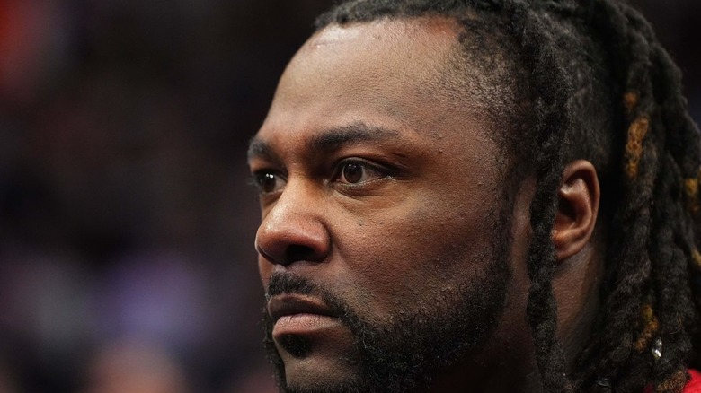 Closeup of Swerve Strickland's face