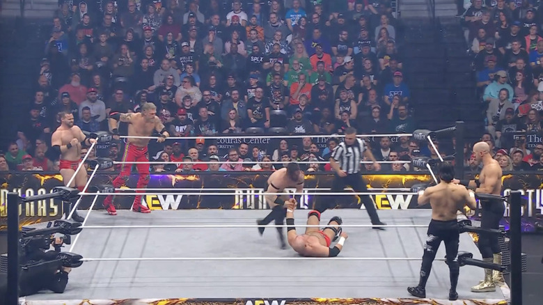 The six men in the ring