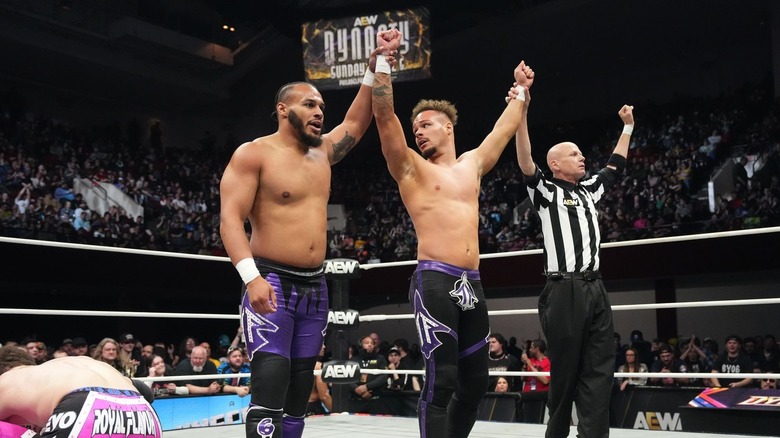 Top Flight celebrating in the ring