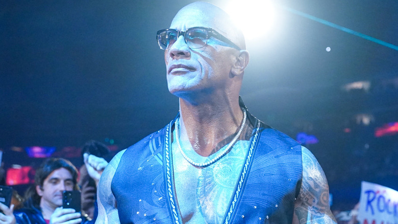 The Rock at WWE Elimination Chamber 2025