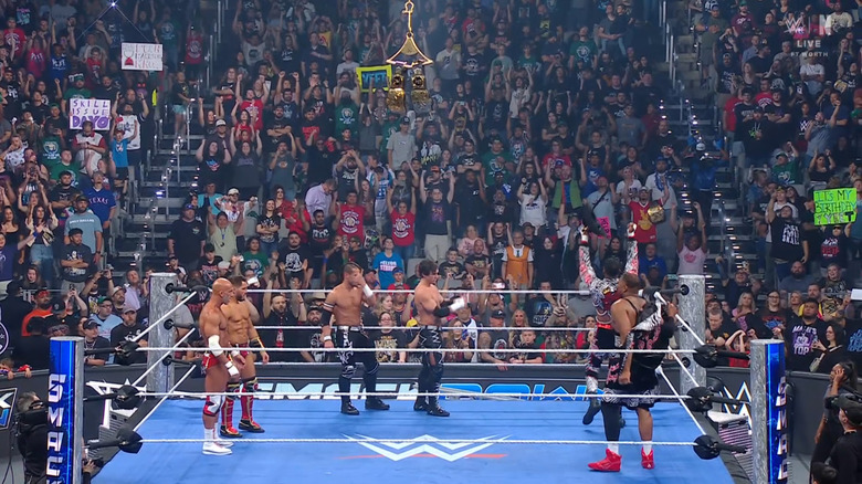 The six men in the ring