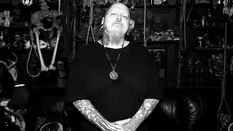 Paul Booth attending the "All Of Me Is Illustrated" Photo Exhibition, 2020