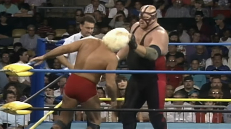 Vader grabs Flair's hair