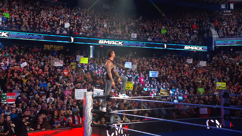 Punk posing on the ropes