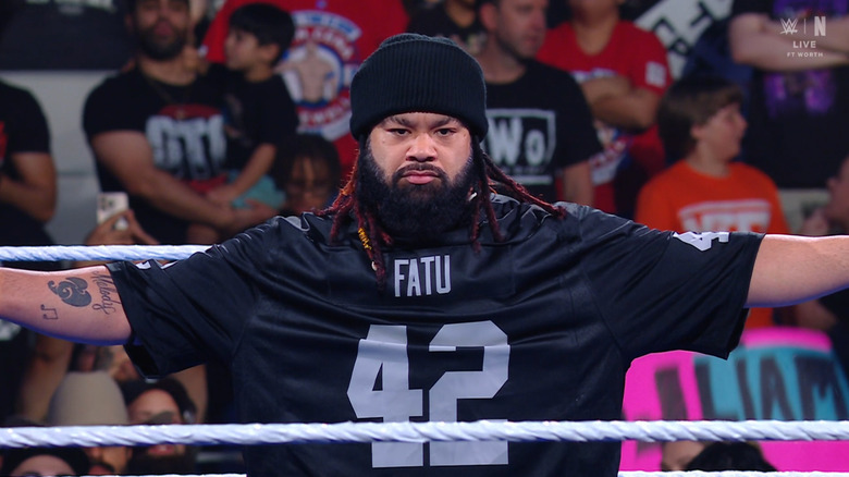 Fatu inside the ring