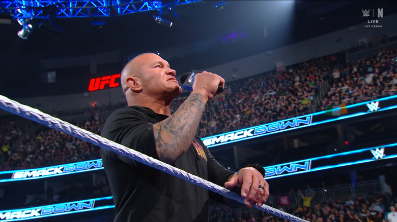 Orton speaking in the ring