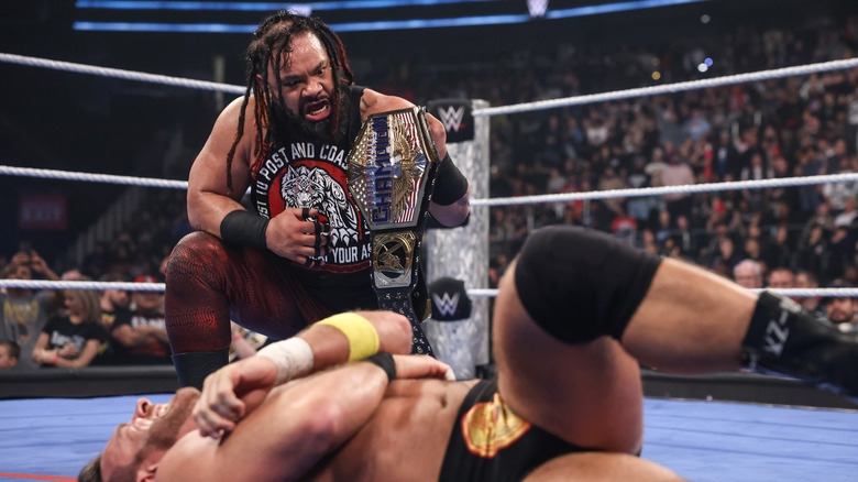 Jacob Fatu and LA Knight on "WWE SmackDown"
